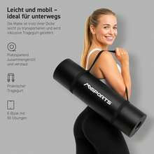 Gymnastikmatte Premium - rutschfeste Fitness- & Yogamatte - Schwarz - Matt - Übersicht 3