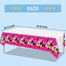 3pcs/Random 1pc Cartoon Anime Character Theme Tablecloth, Christmas Decoration Set, Tablecloth, Party Birthday Celebration, Yard Use, Room Decor, Perfect For Birthday Parties And Holiday Gatherings. Best Party Gift For Friends And Couples - Multicolor - View 3
