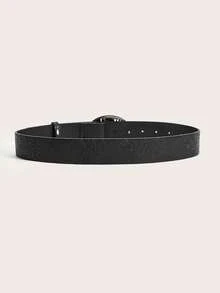 1pc Unisex Vintage Western Cowboy Style Animal Buckle Embossed PU Leather Belt, Fashionable Versatile For Jeans And Long Skirts, Suitable For All Seasons - Multicolor - View 3