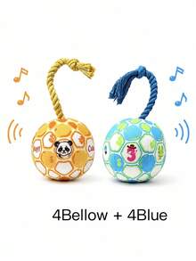 Durable Squeaky Dog Toy - Interactive Self-Play Chew Ball, Relieves Boredom And Releases Energy; Soft Plush Material, Suitable For Small Dogs (E.G., Teddy, Bichon); Perfect Pet Gift For Halloween, Christmas, Easter, Father's Day - Multicolor - View 16