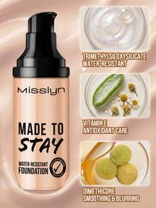 MISSLYN 1件裝 Made To Stay 防水底妝，高遮瑕乳霜底妝，持久抗暈染，均勻膚色滋養奶油質地，臉部底妝，萬聖節妝容，日常/派對/Y2K，柔美妝感/夏季/沙灘，底妝 - #111 - 查看 7