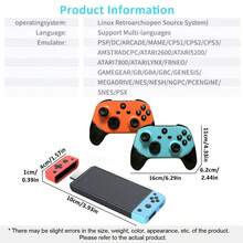 1 Set Retro Game Console, Built-In 20,000 Games, 30+ Emulators, Dual Game Controllers, 2-Player Retro Game Console, Plug And Play TV Game Console, Classic Video Games, Arcade Game Console With RGB Lights And 3D Joystick - View 2