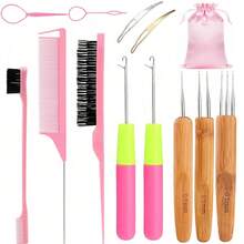 Dreadlocks Tool,Dreadlocks Crochet Hook And Interlocking Tools Latch Hook Crochet Needle Set For Braiding, Locs, Dreadlocks And Passion Twist Extensions - View 11