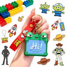 1pc Cute Frog-Shaped Keychain Scrapbook Kit With Wrist Strap, 3D Embossed PVC Keychain, Fun Cartoon Bag Pendant, Portable Car Key Holder, Backpack, Travel Luggage, Fashion Collectible, Perfect Decorative Accessory And Gift For Friends - Multicolor - View 5