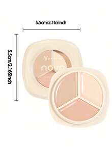 NOVO Palet Concealer Koreksi Warna Tiga Warna: Tahan Keringat dan Minyak, Anti Luntur, dan Tahan Lama. Menutupi Kantung Mata, Bekas Jerawat, dan Kemerahan. Palet Concealer Ramah untuk Pemula, Cocok untuk Penggunaan Sehari-hari dan Saat Bepergian. - 02# Shaojin - View 12
