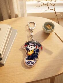 1pc/4pcs Aesthetic Gaming Anime Acrylic Keychains, Popular Strategy Mobile Game Cute Chibi Standee Pendant 2-In-1 Art Series, 2D Chibi Aesthetic And Mobile Game Character Enthusiast Gift - Multicolor - View 9