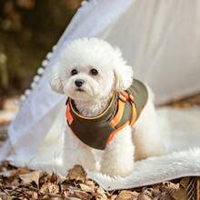 Adjustable Cat & Dog Coat, Reflective Fleece Lining, With Leash Hole And Adjustable Buckle, Suitable For Small Dogs And Puppies, Keeps Pets Warm - Olive Green - View 17