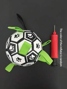 Pet Dog Toy, Built-In Webbing Soccer Ball, Interactive Dog Toy, Indoor/Outdoor Use, Suitable For Large, Medium And Small Breed Regular Dog Soccer Ball - White - View 19