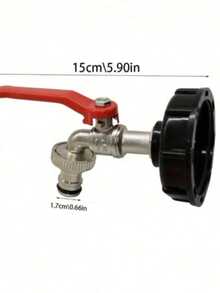 Heavy Duty 304 Stainless Steel Dual Outlet Garden Faucet | Independent Dual Valve Outdoor Water Tap | Universal Threaded Water Splitter, Suitable For Garden Hose And Spray Gun - One Size Fits All - View 7
