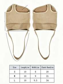 QKC 1 Pair Of Brand New Forefoot Protectors, Built-In SEBS Material Split-Toe Forefoot Pads, Providing Wear Resistance And Cushioning Performance, While Relieving Forefoot Pressure. These Forefoot Protectors Come In S, M, And L Sizes, Perfect For Daily Use And Dance Practice. - Beige - View 7