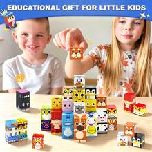Magnetic STEM Building Blocks Set - Spark Your Child's Creativity! Build, Stack And Create - Enhance Color Perception And Imagination Through DIY Games. Perfect For Family Game Night, Making Learning Fun. Ideal Children's Holiday Gift - Multicolor - View 2