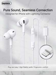 REMAX 3.5mm/Type-C/Lightning三接口有線耳機 高解析無損音質 HiFi入耳式 聽聲辨別遊戲K歌帶麥 通用蘋果安卓手機平板電腦 - 查看 11