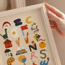 1pc Alphabet Chart Print, Children's Alphabet Wall Art Nursery Decor Nursery Educational Learning Fun Classroom Print Canvas Wall Art Posters For Room - Multicolor - View 11