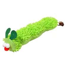 1pc Green Caterpillar Cat Toy With Catnip, Built-In Crinkle Paper Sound Plush Caterpillar Kitten Chew Toy, Indoor Cat Interactive Self-Entertainment Pet Toy - Multicolor - View 3