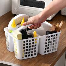 Multifunctional Portable Shower Caddy With Handle, Durable Plastic Bath Storage Basket, Suitable For Soap, Shampoo, Hair Care And Beauty Products, Home Dorm Bathroom Organizer And Countertop Cleaning Supplies Storage Box - Multicolor - View 7