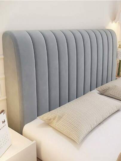 Capa de Cabeceira Acolchoada de Veludo Macio Estilo Nórdico, Capa de Cabeceira de Veludo Liso com Cobertura Total, Protetor de Encosto de Cama Luxuoso e Reforçado, Adequado para Casa, Hotel