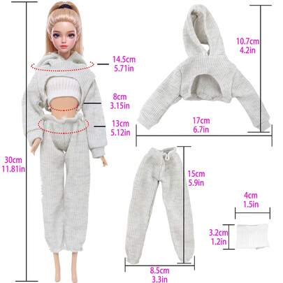 50 piezas Conjunto de ropa y accesorios para muñecas, que incluye 2 vestidos de princesa, 3 faldas, 2 trajes de baño, 2 pantalones cortos, 3 conjuntos casuales, 18 accesorios, 10 perchas, 10 pares de zapatos, set de regalo para muñecas de 11.5 pulgadas (muñeca no incluida)