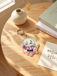 1pc/3pcs Kawaii Chibi Anime Girls Aesthetic Acrylic Keychains, Cute Q-Version 2D Idol Girl Series Irregular Pattern Pendant, Backpack And Car Key Accessory, 2D Cute Culture, Virtual Idol Aesthetic And Q-Version Anime Girl Enthusiast Gift - Multicolor - View 6