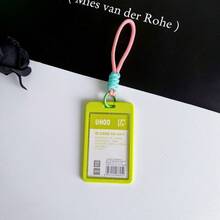 Ins Style Couple Card Holder Keychain Integrated Transit Campus Card Access Card ID Badge Holder Photo Protective Sleeve Transparent Card Pouch, Couple Users, Middle And High School Students, Office Workers, Card Storage, Photo Dust-Proof, Portable, Birthday Gift, Holiday Gift, Collectible Storage, Commute Travel, Campus Use, Desk Organization, Creative Collection, DIY Decoration - A - View 6