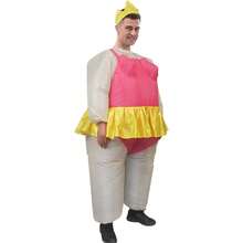 Halloween Christmas Party Red Ballet Inflatable Costume, Unisex Inflatable Costume, Holiday Personalized Outfit Inflatable Costume, Blower Included, Battery Not Included - Red - View 2