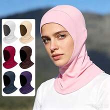 Breathable Mesh Hooded Headscarf With Silicone Logo, Suitable For Running, Workout, Daily Casual Wear - Black - View 1