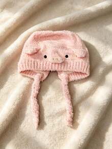 Baby Cute Pig Hat Winter Unisex Knitted Beanie Infant Toddler Children's Hat - Multicolor - View 8