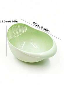 1pc - Plastic Colander, Water Strainer, Rice Washing Basket, Rice Washing Basin, Draining Basket, Fruit Bowl With Handle, Kitchen Filtration Tool. - Multicolor - View 7