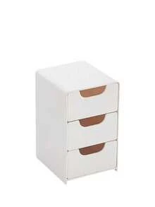 3-Layer Large Capacity Drawer Cosmetic Storage Box, Plastic Makeup Organizer, Lipstick Holder, Office Supplies Storage Box, Jewelry Box, Suitable For Vacation, Beach, Bathroom, Bedroom Use, Large Capacity Makeup Bag, Travel Essential - White - View 13
