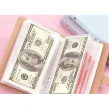 100 Cash Envelopes Savings Challenge Binder Budget Book, Simple And Fun $5,050 Savings Method, Storage Organizer Box, Money Box, Suitable For Back To School, Birthday, Graduation, Home Decor, Party Supplies, Halloween Gift - Pink - View 5