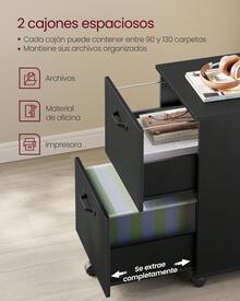 Filing Cabinets - Black - View 3