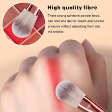 18pcs And 1pc Gift Makeup Brushes Set, Soft Dense Cosmetic Brushes For Foundation Powder Blush Eyeshadow Concealer Contour Highlight, Complete Face & Eye Makeup Brush Kit, Handles For Makeup Beginners And Daily & Party Makeup Application - Multicolor - View 6