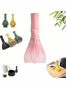 Matcha Whisk, Matcha Whisk With Whisk Holder, Handmade Traditional Japanese Tea Whisk, For Authentic Tea Preparation, Back To School Season - Multicolor - View 5