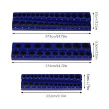3PCS Magnetic Socket Organiser, 68 Sockets Holder Kit, Socket Wrench Rail Magnetic Socket Wrench Holder, Socket Storage Socket Wrench Set Holder For W - QCJLAS-000200@Color - View 6