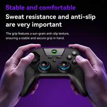 Kontroler Bluetooth Nirkabel G3 dengan Joystick Film Karbon, Motor Asimetris, Dukungan untuk Tiga Mode Koneksi, Tombol Belakang yang Dapat Diprogram Makro, Mode Turbo, dan Baterai 400mAh. Kompatibel dengan P4, P3, Switch, iOS, Android, dan PC. - View 10
