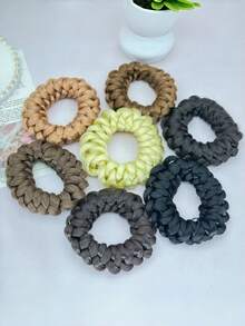 High Elastic Handmade Braided Wig Hair Tie Twist Hair Rope Hair Band Rubber Band Bun Hair Rope Hair Accessories Headwear - Multicolor - View 4