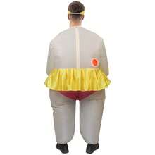 Halloween Christmas Party Red Ballet Inflatable Costume, Unisex Inflatable Costume, Holiday Personalized Outfit Inflatable Costume, Blower Included, Battery Not Included - Red - View 5