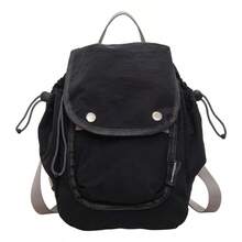 Casual Backpack Snap Button Flap Backpack Adjustable Strap Wear-Resistant For Street Daily Commute Oxford Backpack - Multicolor - View 12