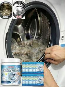 20/12/2PCS Washing Machine Deep Cleaning Tablets, Powerful Stain And Odor Removal, Drum Care, Automatic Washing Machine Cleaning Tablets, Deep Cleaning Formula, Suitable For Top-Loading And Front-Loading Washing Machines, Removes Odors, Hard Water Stains, Limescale, New And Old Models Randomly Shipped - Shape - View 1