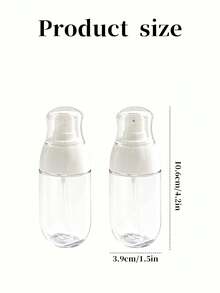 50ML Transparent Refillable Pump Bottle, Spray And Lotion Dual-Use Dispenser, Leak-Proof Screw Cap, Portable Cosmetic Container, Suitable For Home Bathroom, Vacation And Outdoor Travel - A - View 7