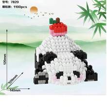 1000pcs Small Particle Assembly Toy Cute Panda Adult High Difficulty Building Blocks Gift Ornament, Miniature Small Particle Assembly Model, Adult High Difficulty DIY Assembly Ornament, Desktop Decoration, Collection Ornament, Birthday Gift, Party Gift, Christmas Gift, Home Decor - Multicolor - View 14