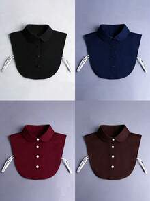 1pc Detachable Collar Solid Color Casual Dress/Sweater/Blouse | For Work Commute/Date & Party | Multifunctional Accessory | Bra Accessory, Party Outfit Enhancer, Date Night Choker Neckpiece - Multicolor - View 33