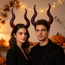 New Halloween Festival Costume Devil Horn Headband DIY Assembly Cosplay Hair Accessory Prop With Interchangeable Styles - Multicolor - View 1