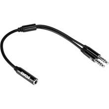 Cabo Adaptador Y P3 Fêmea Para P2 Macho- Preto-15cm - P3y-15 - Visão 5