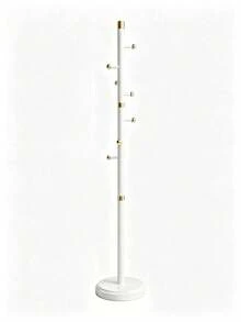 1 Pc Floor Standing Coat Rack, Metal Pole, Multi-Hook Design For Hanging Coats, Bags, Hats And Scarves,Entryway, Bedroom, Living Room, Cloakroom - Random Color - View 12