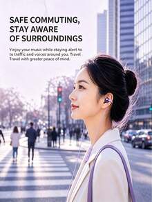 Lenovo Earphone kabel jepit "Superpower" tidak dimasukkan ke dalam telinga. Earphone ini menawarkan panggilan definisi tinggi dengan peredam kebisingan dan koneksi langsung ke ponsel dan komputer. Kompatibel dengan Xiaomi, Vivo, dan perangkat antarmuka Type-C lainnya. - View 8