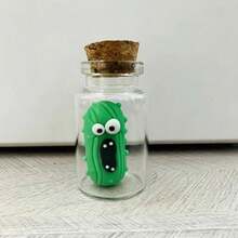 1pc Hilarious Screaming Pickle Jar - Cute Mini Glass Decor, Funny Novelty Ornament, Versatile Tabletop Home Accent, Great Decoration For Desk, Shelf & Tabletop, Perfect Gift For Foodies, Party Favors And Holiday Presents - Multicolor - View 7
