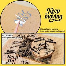 Paket Stiker Kata-Kata Motivasi PET Transparan, 56 Lembar, Stiker Dekoratif Kata-Kata Inspiratif yang Estetis untuk Buku Catatan & Botol Minum - 56 buah - View 10