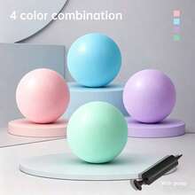 3/5PCS Pilates Yoga Ball Postpartum Pelvic Floor Training Core Workout Thickened Anti-Burst Non-Slip Waist Shaping Butt Lifting Fitness Ball - Multicolor - View 3