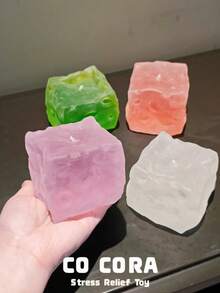 [Squishy] Glacier Giant Transparent Cheese Ruirui Squeeze Toy, Multi-Texture Soft Mochi Stress Relief Toy, Slow Rebound Pressure Relief Sensory Toy Decoration, Anxiety Relief Hand Fidget - Multicolor - View 11