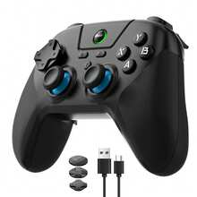 Kontroler Bluetooth Nirkabel G3 dengan Joystick Film Karbon, Motor Asimetris, Dukungan untuk Tiga Mode Koneksi, Tombol Belakang yang Dapat Diprogram Makro, Mode Turbo, dan Baterai 400mAh. Kompatibel dengan P4, P3, Switch, iOS, Android, dan PC. - View 13